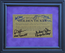 Load image into Gallery viewer, FRAMED WONKA&#39;S GOLDEN TICKET - 10&quot; x 12&quot; AUTOGRAPHED BY FOUR
