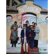 Load image into Gallery viewer, 11” X 14” OUTSIDE THE WONKA FACTORY - AUTOGRAPHED BY FOUR