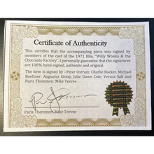 Load image into Gallery viewer, WONKA’S GOLDEN TICKET - AUTOGRAPHED BY FOUR