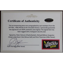 Load image into Gallery viewer, FRAMED 21” X 15” WONKA CONTRACT - AUTOGRAPHED BY FOUR