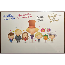 Load image into Gallery viewer, 11” X 17” WONKA PRINT BY JERROD MARUYAMA - AUTOGRAPHED BY FIVE