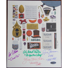 Load image into Gallery viewer, 8” X 10” WONKA COLLAGE BY KRISTEN SGALAMBORO - AUTOGRAPHED BY FOUR