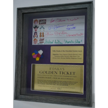 Load image into Gallery viewer, 9” X 11” WONKA EVERLASTING GOBSTOPPER SHADOWBOX - AUTOGRAPHED BY FOUR