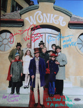 Load image into Gallery viewer, 11” X 14” OUTSIDE THE WONKA FACTORY - AUTOGRAPHED BY FOUR
