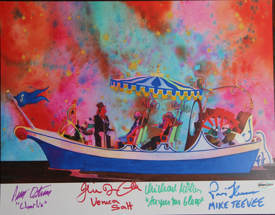 11” X 14” BOAT PORTRAIT BY KATE SNOW - AUTOGRAPHED BY FOUR