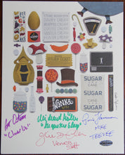 Load image into Gallery viewer, 8” X 10” WONKA COLLAGE BY KRISTEN SGALAMBORO - AUTOGRAPHED BY FOUR
