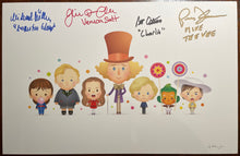 Load image into Gallery viewer, 11” X 17” WONKA PRINT BY JERROD MARUYAMA - AUTOGRAPHED BY FIVE
