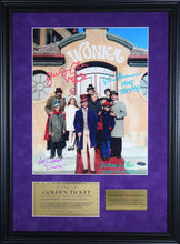 Load image into Gallery viewer, FRAMED 23” X 17” OUTSIDE THE WONKA FACTORY - AUTOGRAPHED BY FOUR
