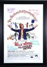 Load image into Gallery viewer, FRAMED 21&quot; X 15&quot; WILLY WONKA POSTER - AUTOGRAPHED BY FOUR
