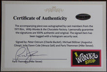 Load image into Gallery viewer, 11” X 17” WONKA CONTRACT - AUTOGRAPHED BY FOUR
