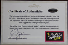Load image into Gallery viewer, FRAMED 21” X 15” WONKA CONTRACT - AUTOGRAPHED BY FOUR

